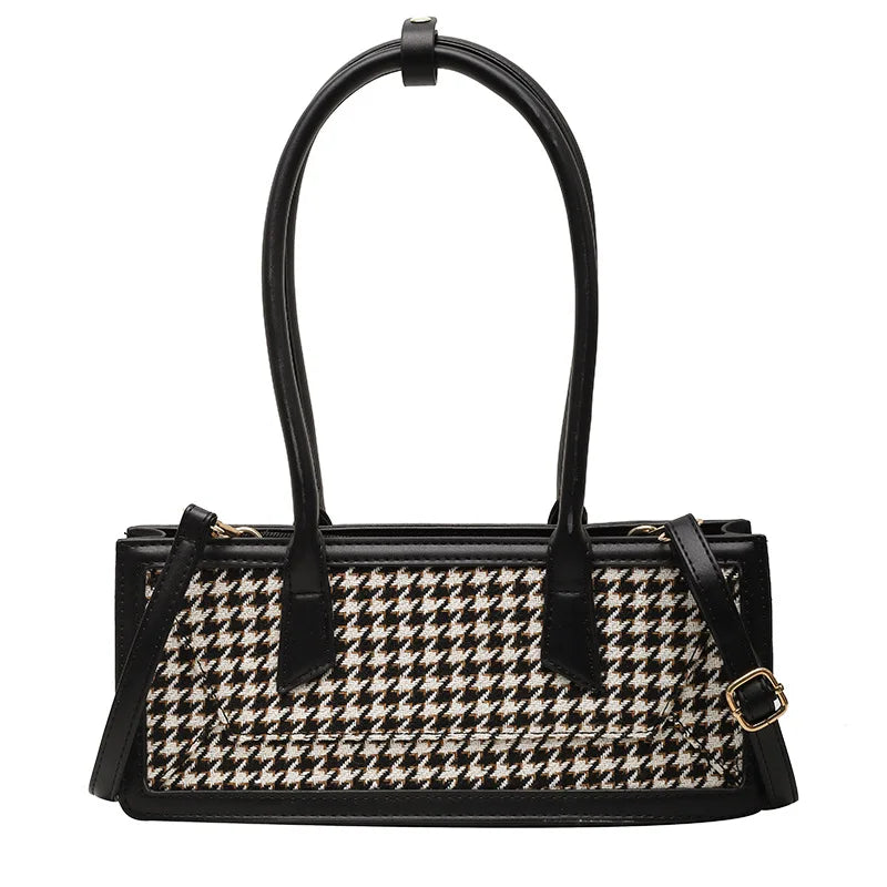 Houndstooth Women's Shoulder Bag Small Square Crossbody Bag