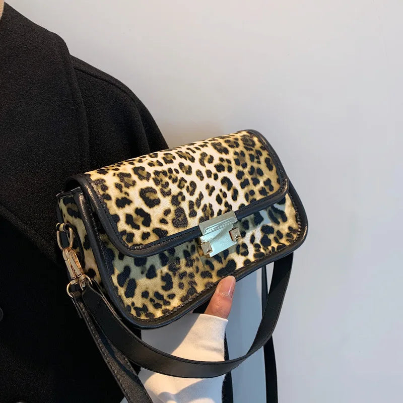 Leopard Printed Women's Shoulder Bag Handbag