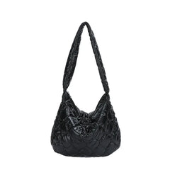 Nylon Women's Shoulder Bag Half Moon Handbag