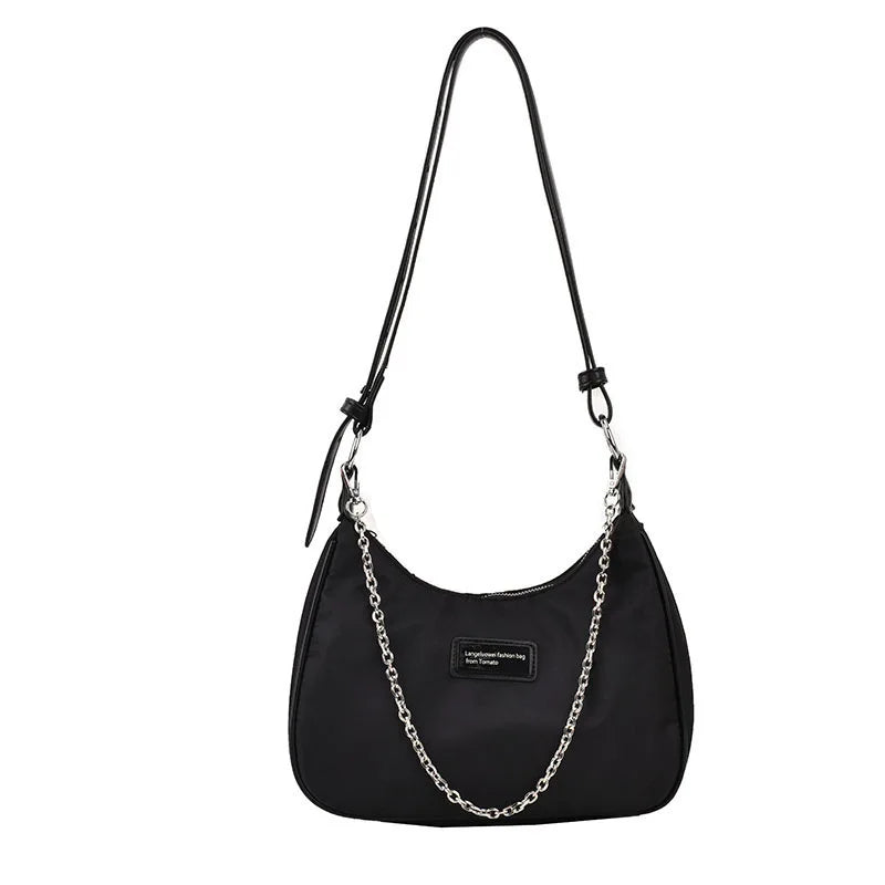 Oxford Women's Shoulder Bag Chain Half Moon Handbag