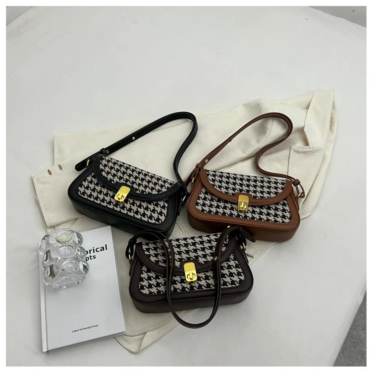 Lock Crossbody Bag Flap Handbag Women's Shoulder Bag