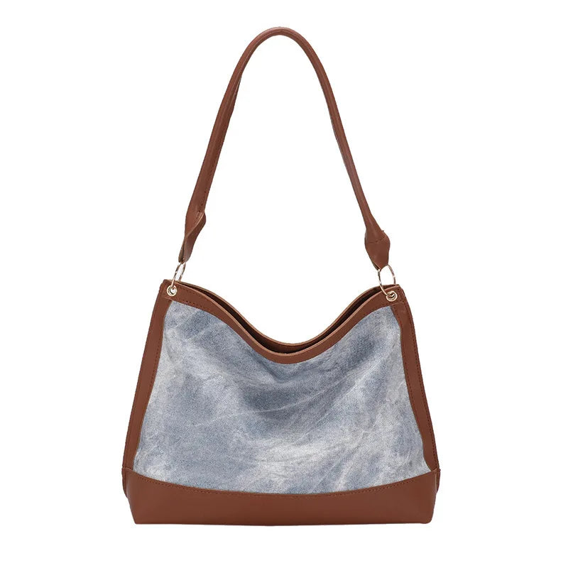 PU & Denim Women's Shoulder Bag Large Handbag