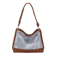PU & Denim Women's Shoulder Bag Large Handbag