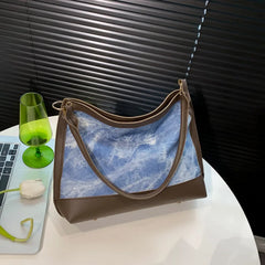 PU & Denim Women's Shoulder Bag Large Handbag