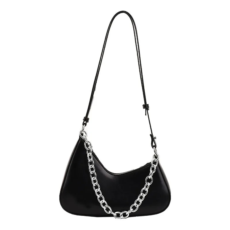 Shell Crossbody Bag Chain Handbag PU Leather Women's Shoulder Bag
