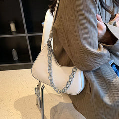 Shell Crossbody Bag Chain Handbag PU Leather Women's Shoulder Bag