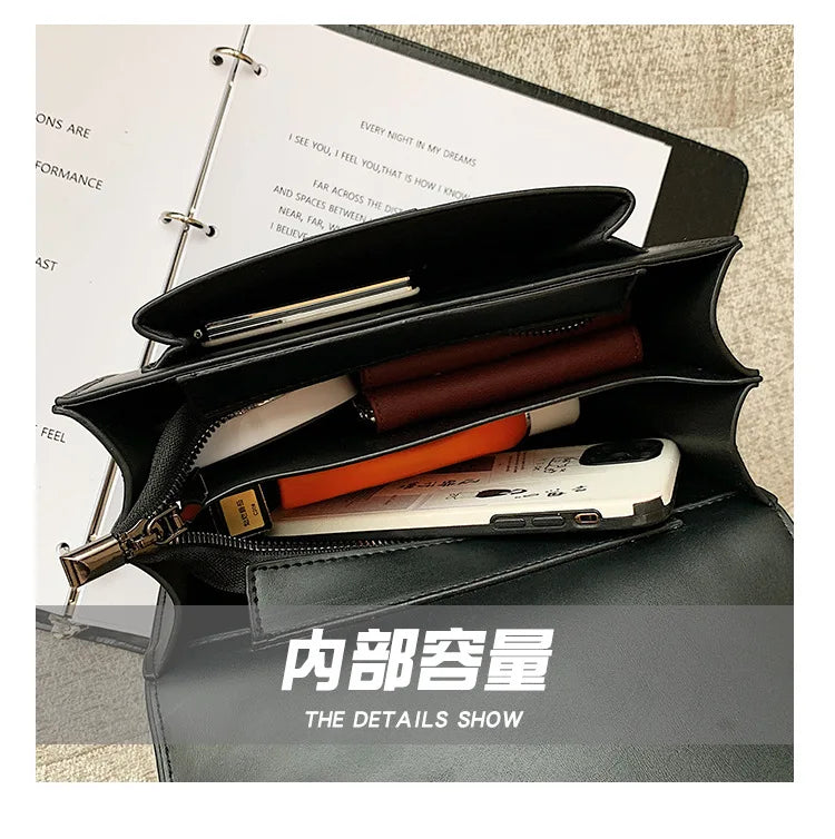 PU Leather Small Flap Crossbody Bag Chain Handbag