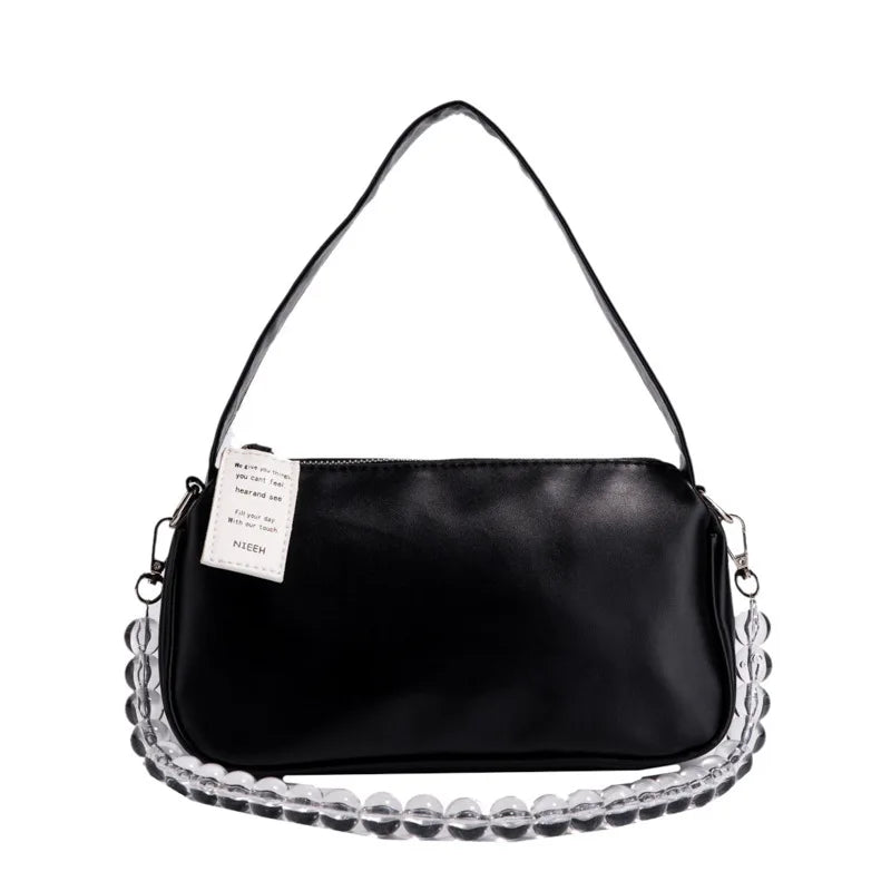 PU Leather Women's Square Crossbody Bag with Chain Strap
