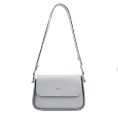 PU Leather Lock Crossbody Bag Flap Handbag