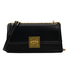 PU Leather Shoulder Bag Lock Crossbody Handbag