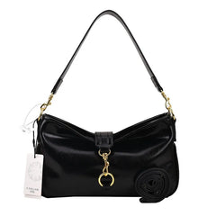 PU Leather Women's Shoulder Bag Lock Crossbody Handbag