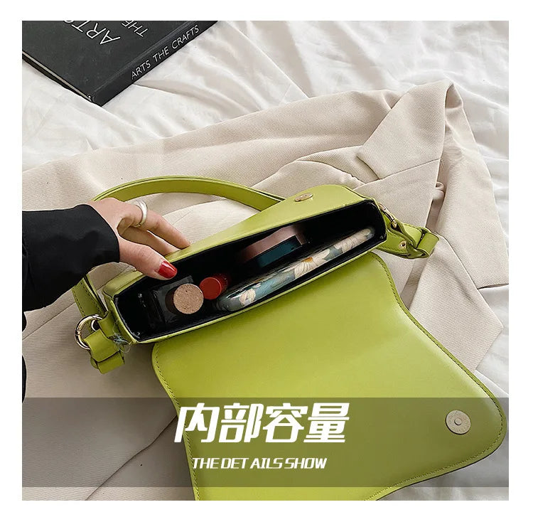 PU Leather Women's Crossbody Bag Flap Handbag