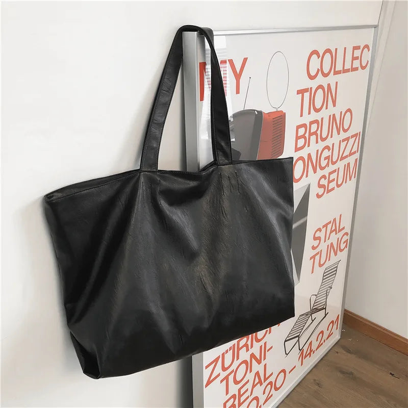 PU Leather Women's Shoulder Bag Handbag Large Capacity Tote Bag