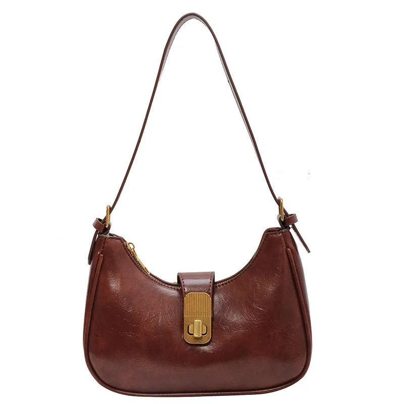 Retro Lock Crossbody Bag Women's Shoulder Bag