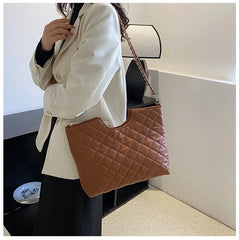 Quilted Chain Crossbody Bag Flap Handbag Plaid Shoulder Bag