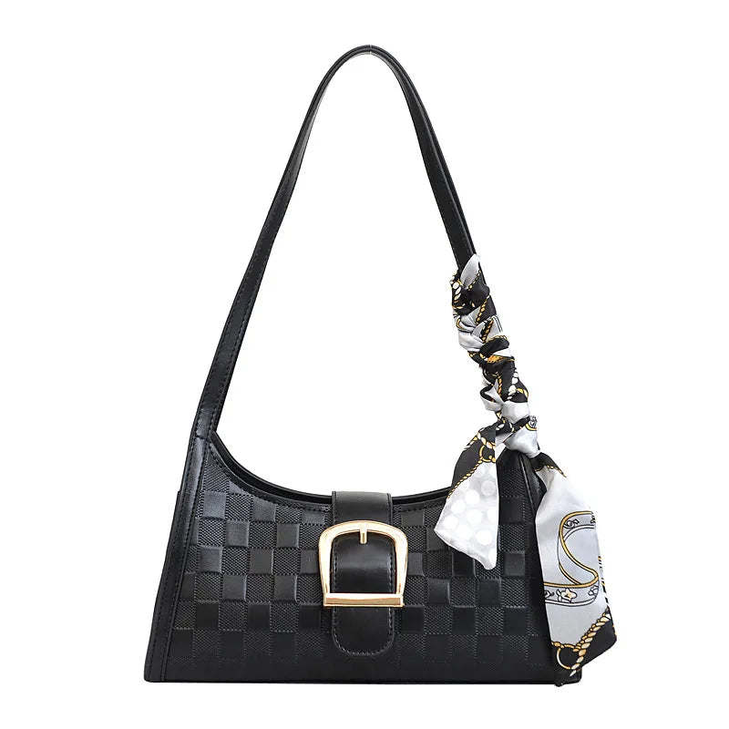 Plaid Quilted Crossbody Handbag