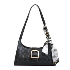 Plaid Quilted Crossbody Handbag