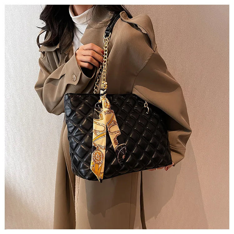 Plaid Quilted Crossbody Shoulder Bag Handbag