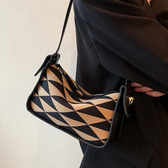 Plaid Shoulder Crossbody Handbag Quilted Women's Bag