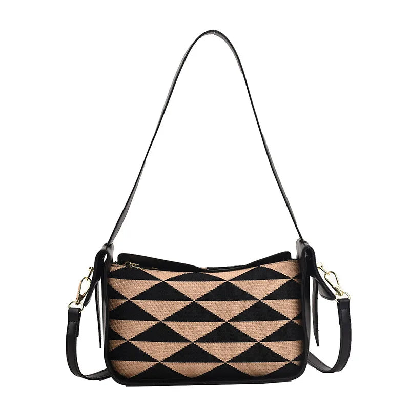 Plaid Shoulder Crossbody Handbag Quilted Women's Bag