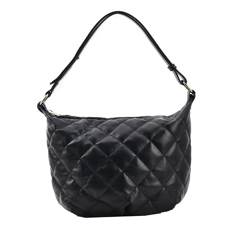 Plaid Quilted Women's Shoulder Bag SimpleHandbag Large Square Crossbody Bag