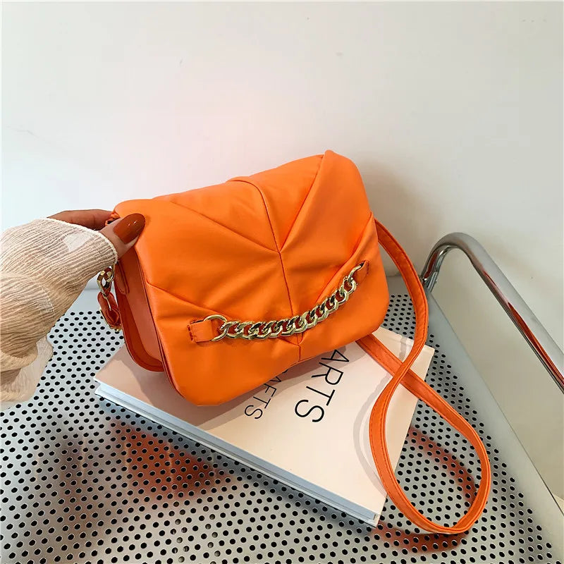 Pleated Crossbody Bag for Women Lady Handbag
