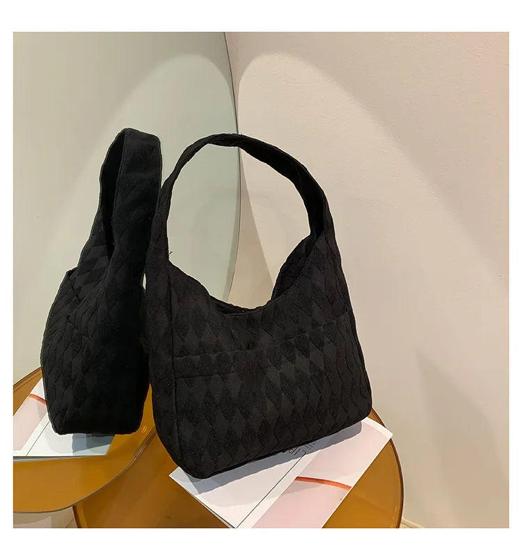 Polyester Shoulder Bag Crossbody Half Moon Handbag