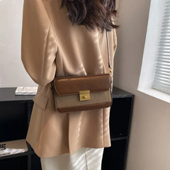Women's Lock Crossbody Bag Flap Handbag
