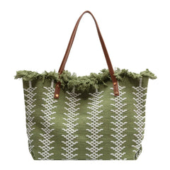 Straw Women's Shoulder Bag Crossbody Large Flap Handbag