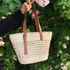 Straw Women's Shoulder Bag Hollow Out Crossbody Bag