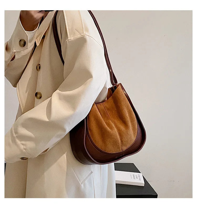 Suede Women's Shoulder Bag Crossbody Handbag