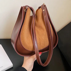 Suede Women's Shoulder Bag Crossbody Handbag