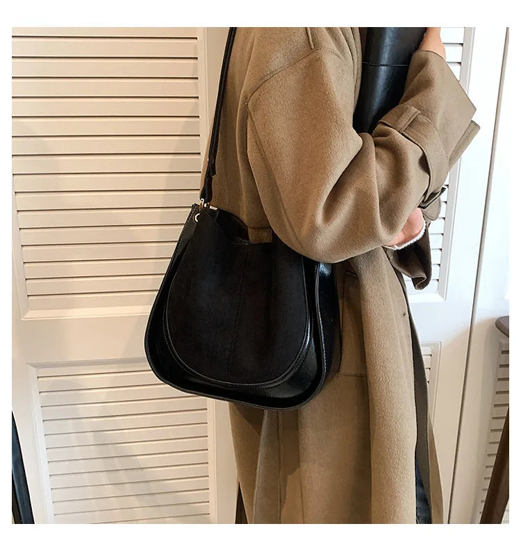 Suede Women's Shoulder Bag Crossbody Handbag