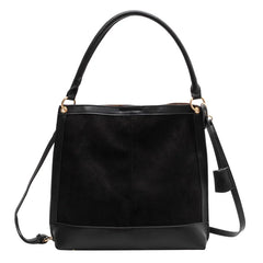 Suede Crossbody Bag Large Flap Handbag