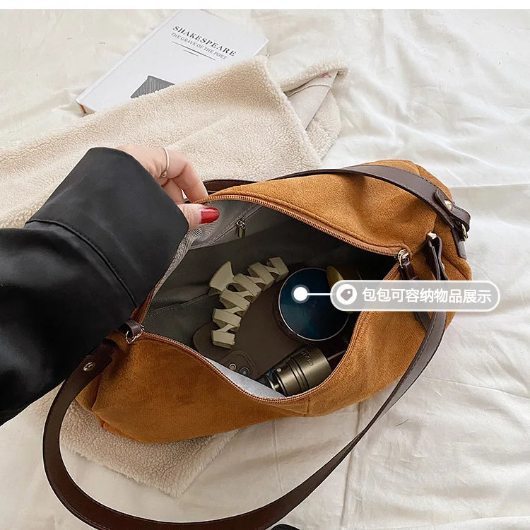 Suede Women's Crossbody Handbag Shoulder Bag