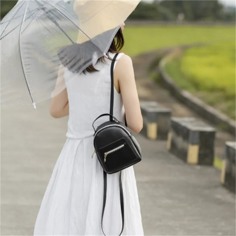 Women Mini Soft Touch Multi-Function Backpack