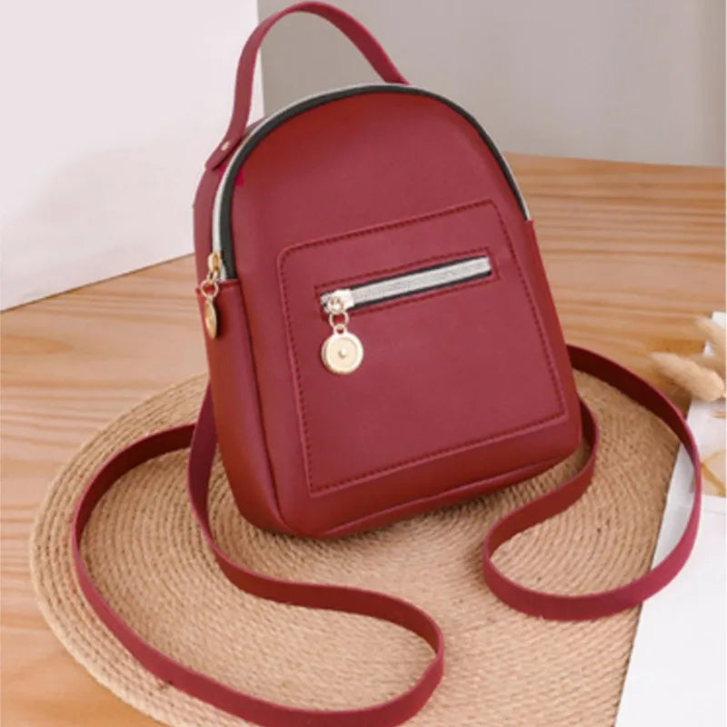 Women Mini Soft Touch Multi-Function Backpack