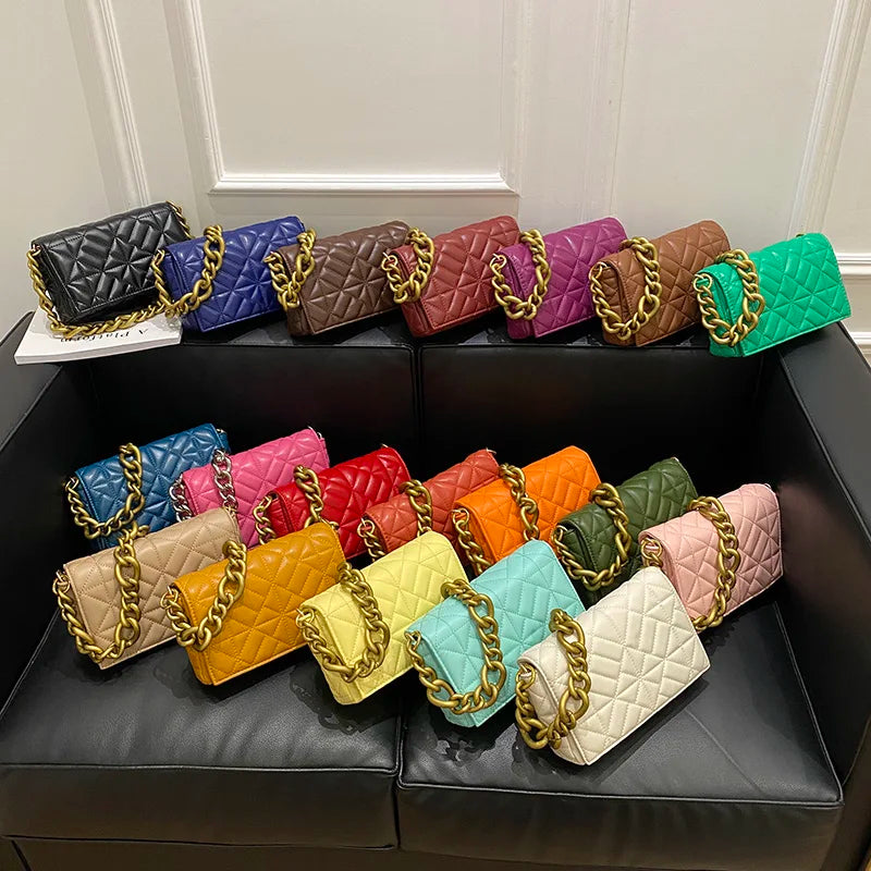 Green Chain Shoulder Bag Purses Handbag Armpit Bags