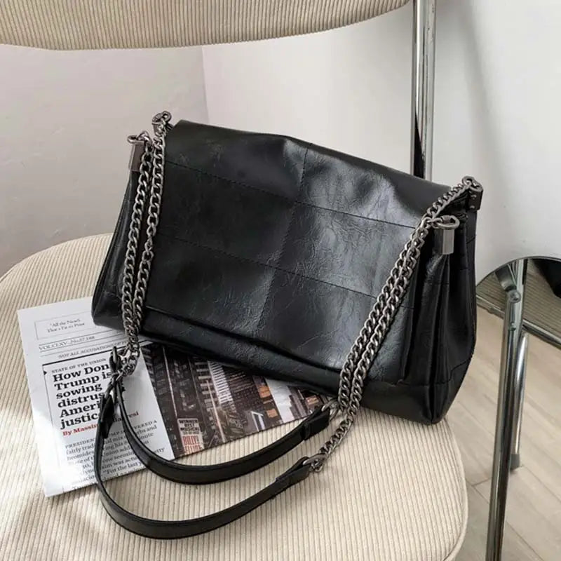 Women's Winter Tote Bag Shoulder Handbag High Leather Large Capacity