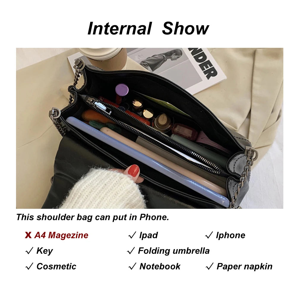Women's Winter Tote Bag Shoulder Handbag High Leather Large Capacity