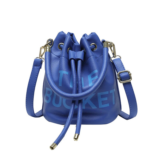 Drawstring Bucket Bag Women Shoulder Purse Handbag Crossbody