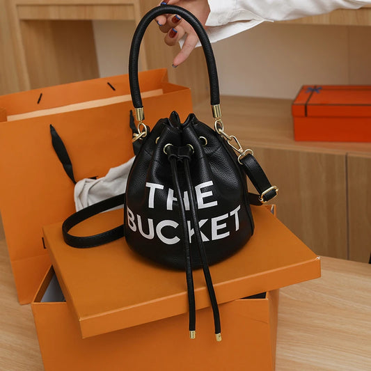 Drawstring Bucket Bag Women Shoulder Purse Handbag Crossbody