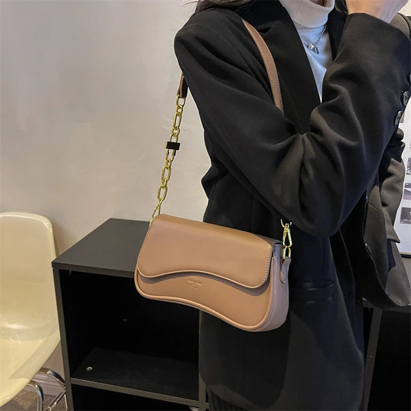 Flap Saddle Bag Small Crossbody Purse Women's Shoulder Handbag