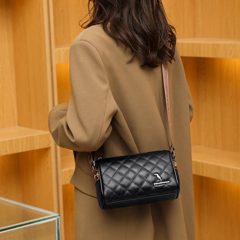 Vintage Quilted Leather Handbag for Women