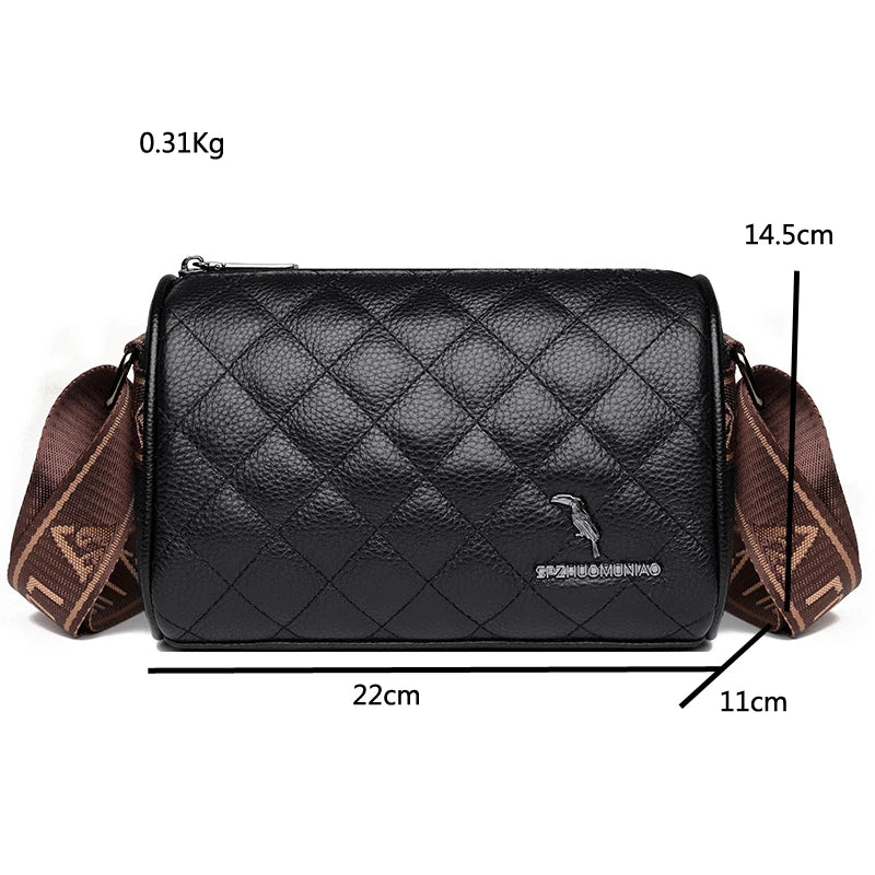 Vintage Quilted Leather Handbag for Women