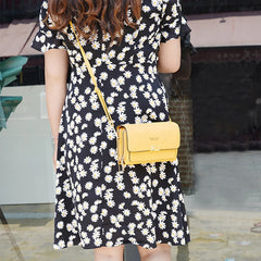 Square Crossbody Bag High PU Leather Women's Handbag