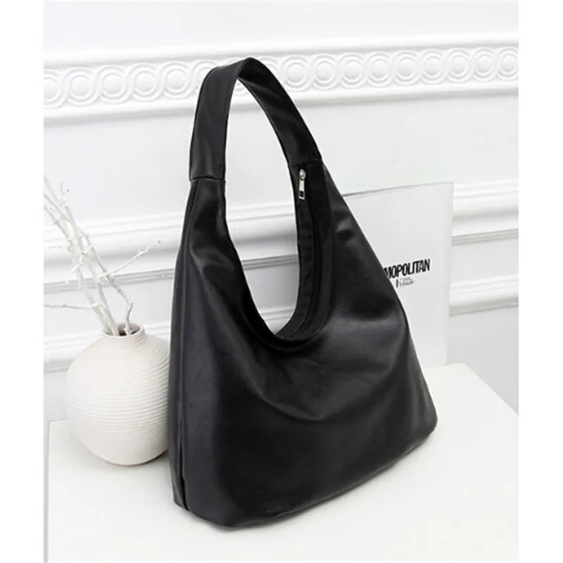 Women Shoulder Bag Large Tote Soft PU Leather Crossbody Messenger Bag
