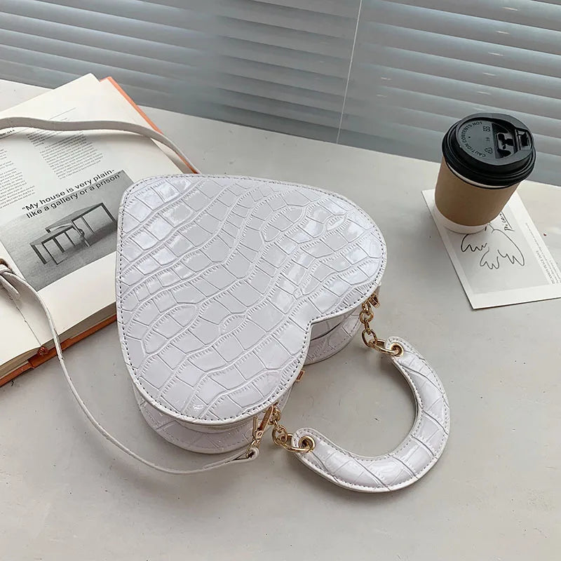 Stone Pattern PU Leather Crossbody Bag Women Small Shoulder Purse Handbag