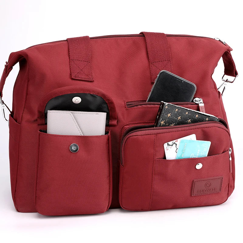 Waterproof Nylon Handbags Large Capacity Satchels