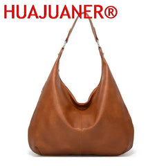 Vintage Leather Women Shoulder Bag European Style Ladies Casual Handbags